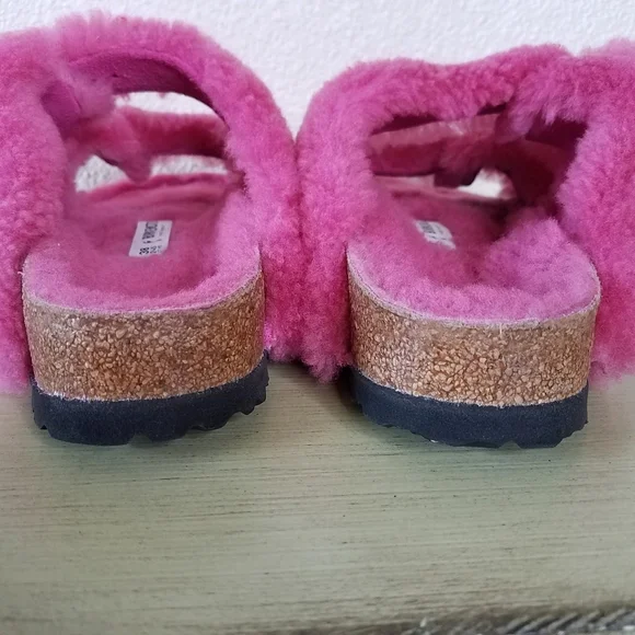 Birkenstock Arizona Big Buckle Shearling in Fuchsia Tulip - Picture 7 of 10